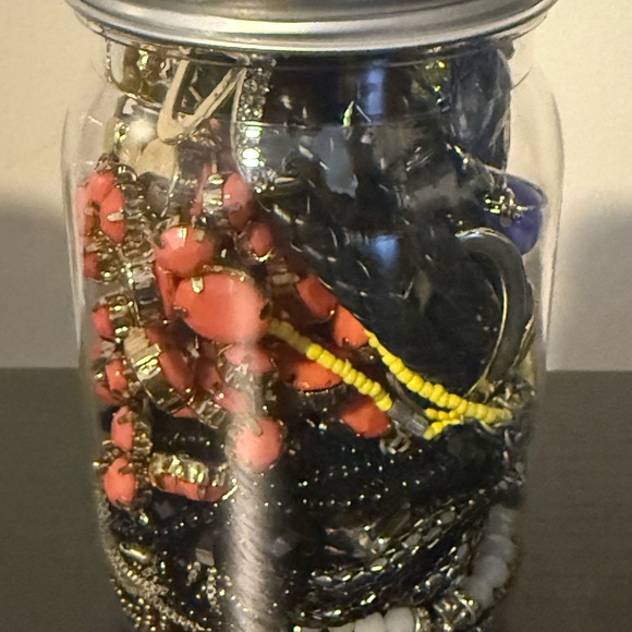 Small Semi Mystery Jar of Jewelry - Picture 2 of 5